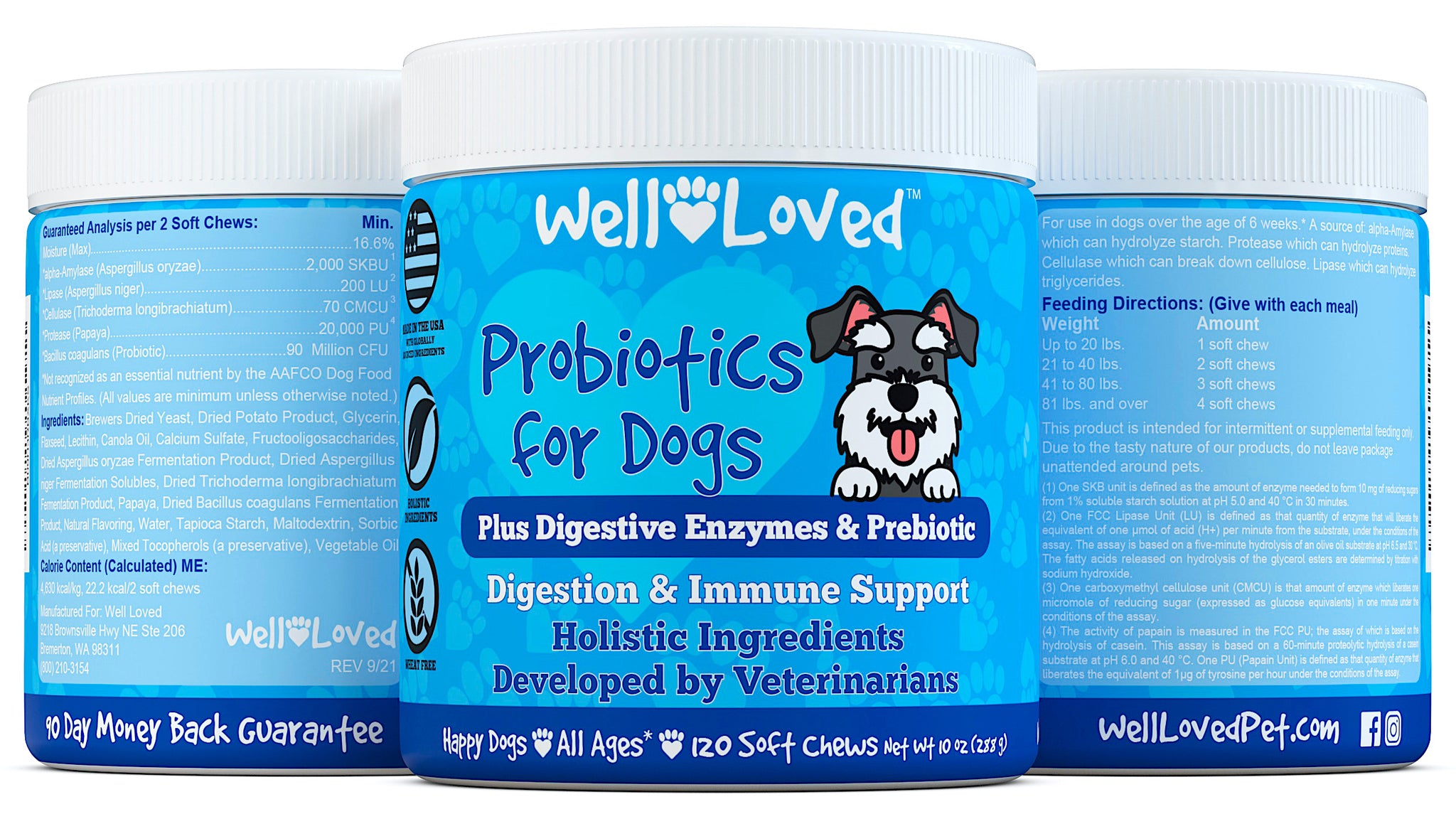 Well & digestive enzymes & probiotics for fashion dogs